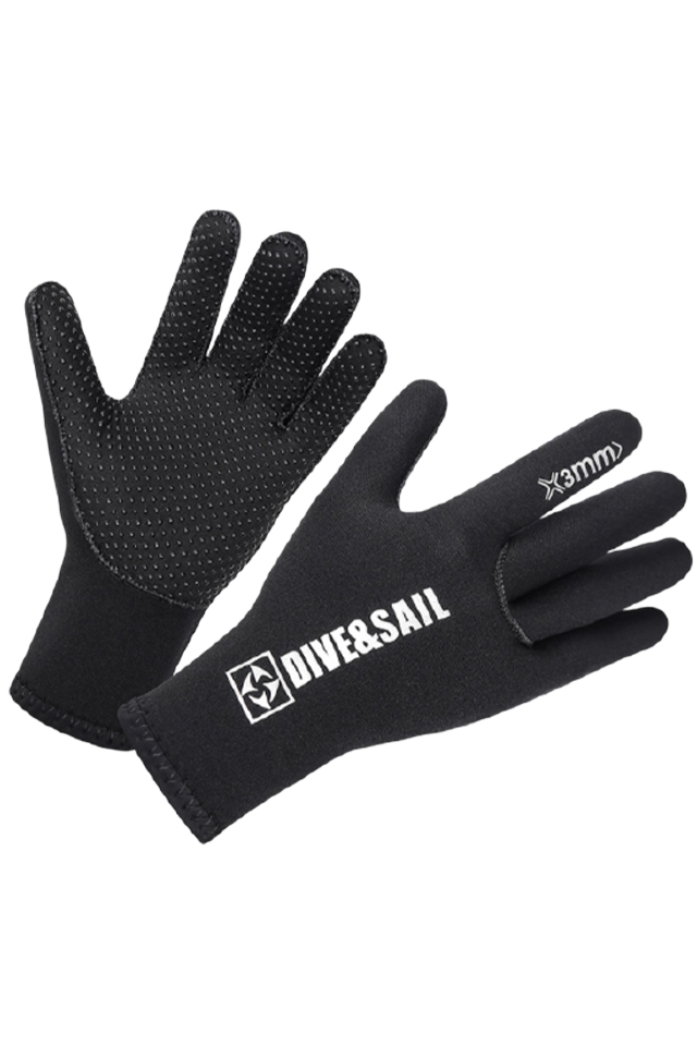 DIVE&SAIL Adults' 3MM Neoprene Non-slip Abrasion Resistant Wetsuit Gloves for Snorkeling Fishing
