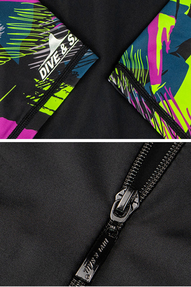 DIVE&SAIL Men's 1.5mm Neoprene Short Sleeve Front Zip Warm Wetsuit 
