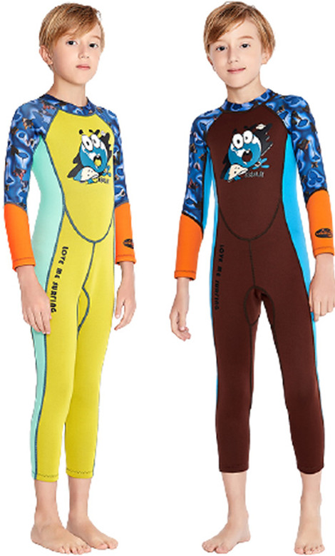 2.5mm Anti-UV Full Length Wetsuit Junior Long Wet Suit Kids Surf Girl Swim Suit 