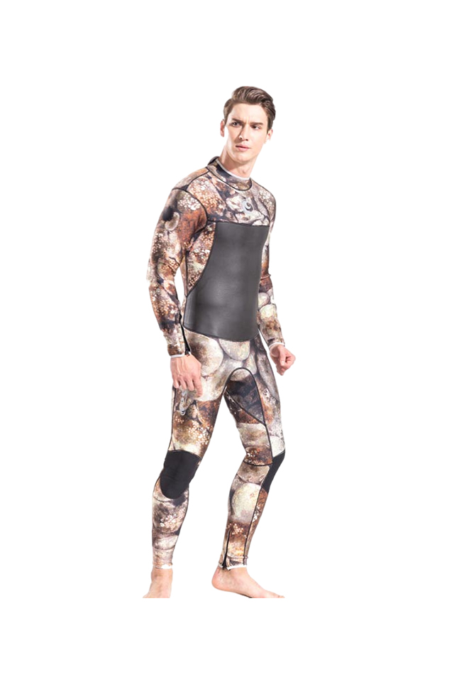 Men's Long Sleeve 3MM Full Camo Diving Spearfishing Wetsuit