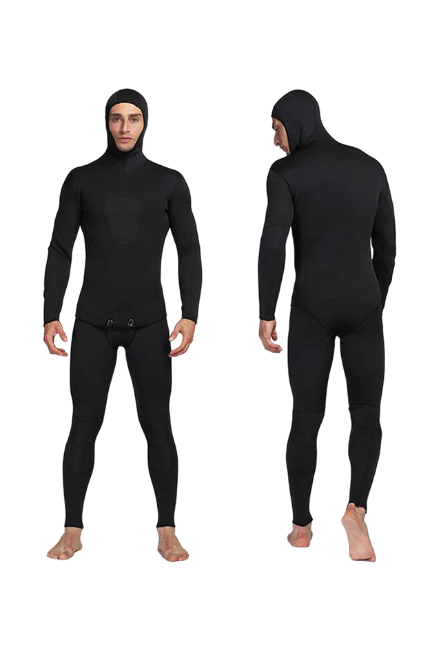 MYLEDI Mens 2 Piece 3mm Closed Cell Wetsuit with Hood