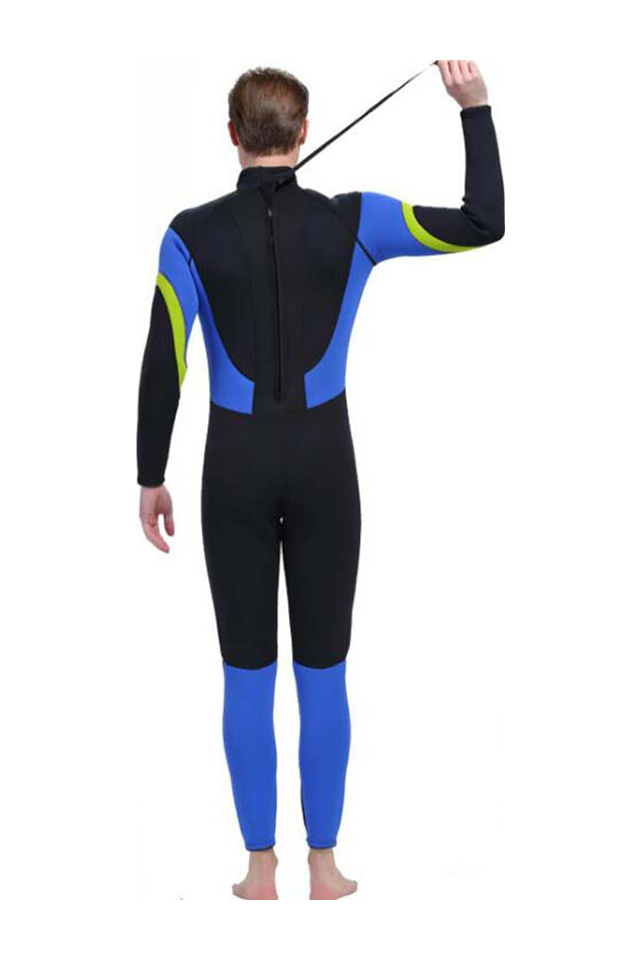 Sbart 3MM Colorful Full Length Wetsuit Back Zip Diving Surfing Suit