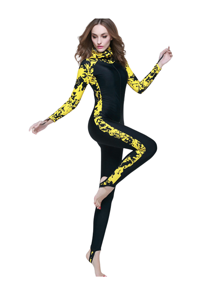 Sbart Women's Full Body Front Zip Sun Protection Plus Size Dive Suit