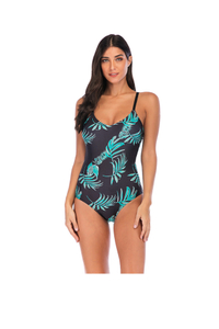 XC One Piece Coverage Lace Up Backless Sexy Swimsuit for Women