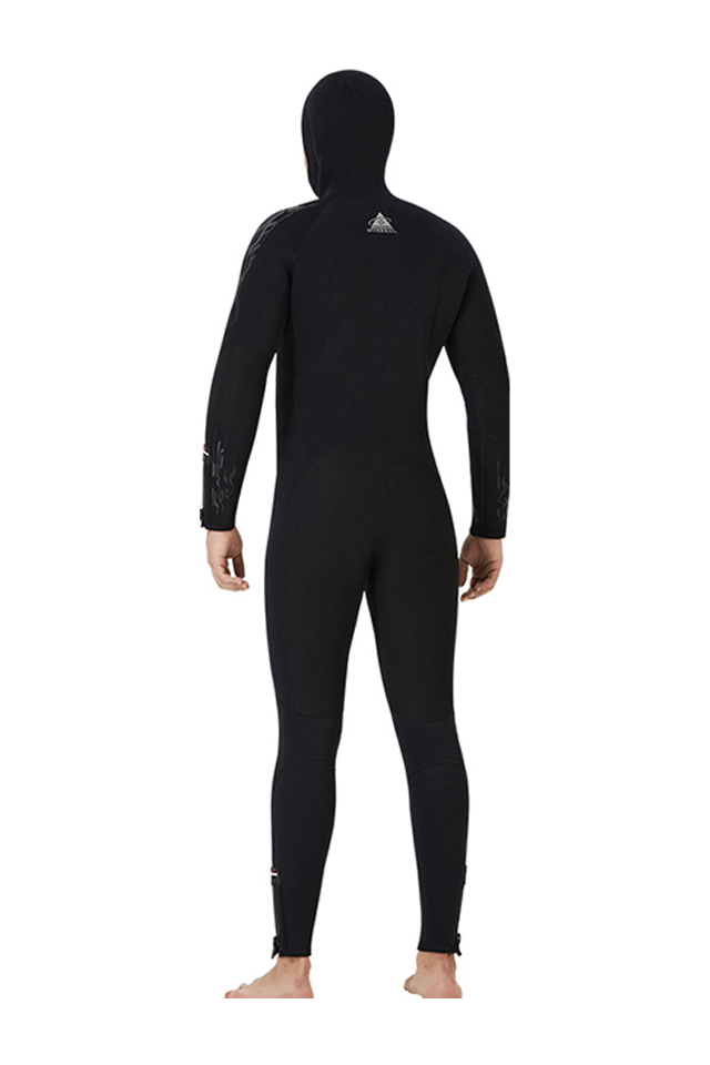 DIVE & SAIL 5MM Men\'s Cold Water Long Sleeve Hooded Swimming Wetsuit