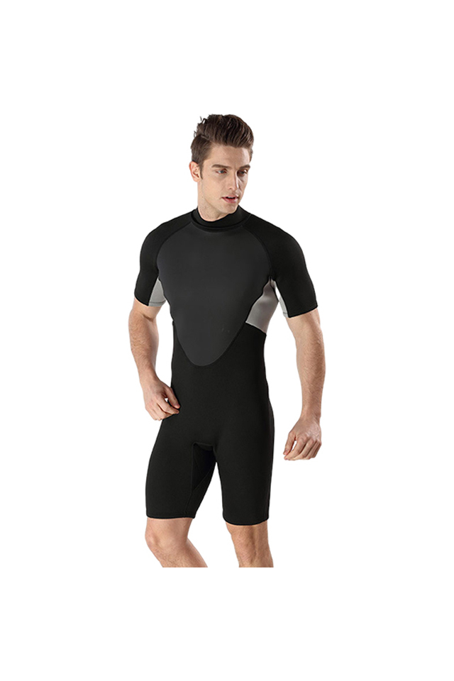 Micosuza Womens Wetsuit Premium Neoprene 2mm Short Sleeve Zip Back Shorty Diving Suit Surfing Suit Snorkeling Suit