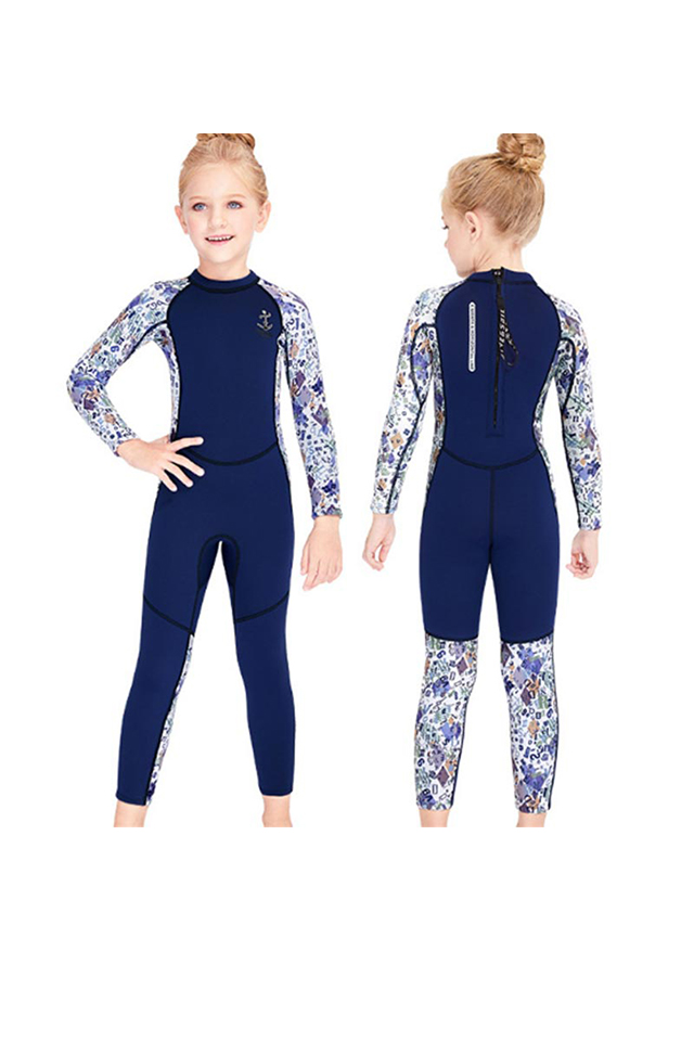 DIVE & Sail Girls 2.5MM Colorful Cartoon Full Wetsuit