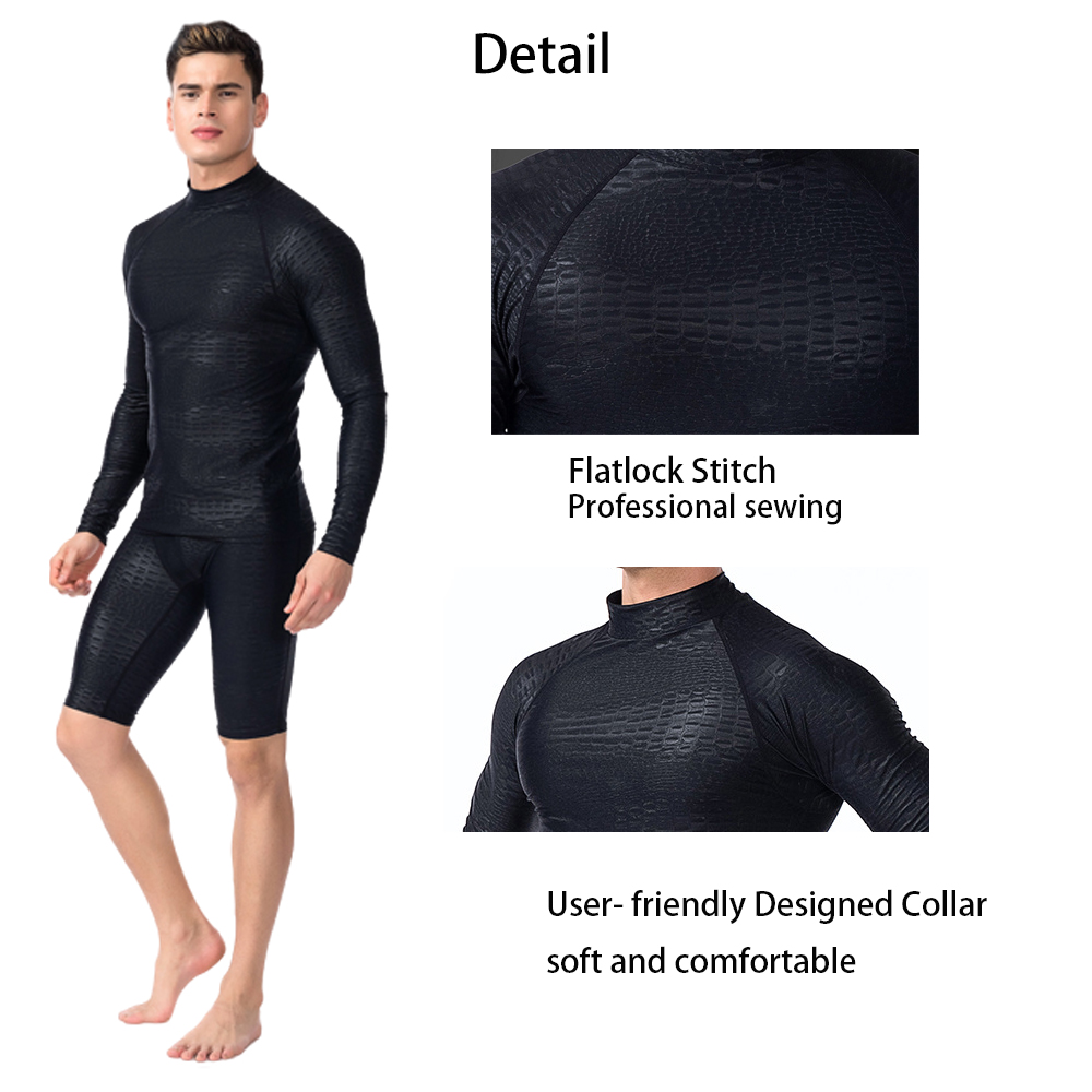 Sbart Men's Long Sleeve Quick Dry UPF 50+ Surf Rash Guard Shirt