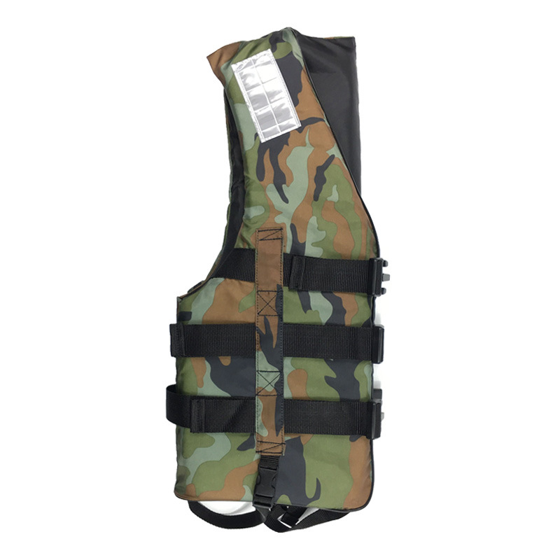 DALANG Adult Portative Collapsible Camo Life Jacket with Adjustable Safety Strap Water Sport Life Vest for Swimming Kayaking
