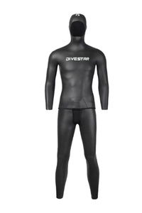 DIVESTAR 3MM Smooth Skin Hooded 2 Piece Wetsuit