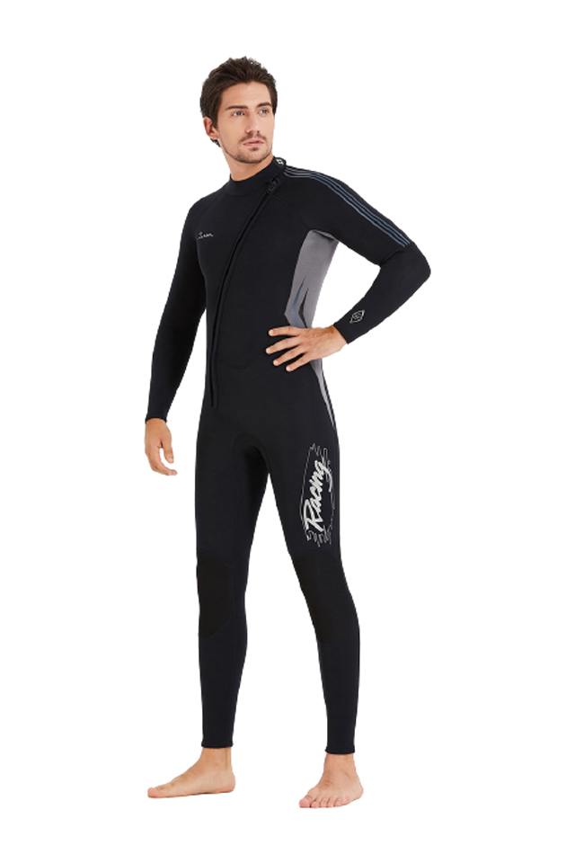 DIVE & SAIL Men\'s 3mm Full Body Neoprene Winter Swimming Warm Surfing Wetsuit