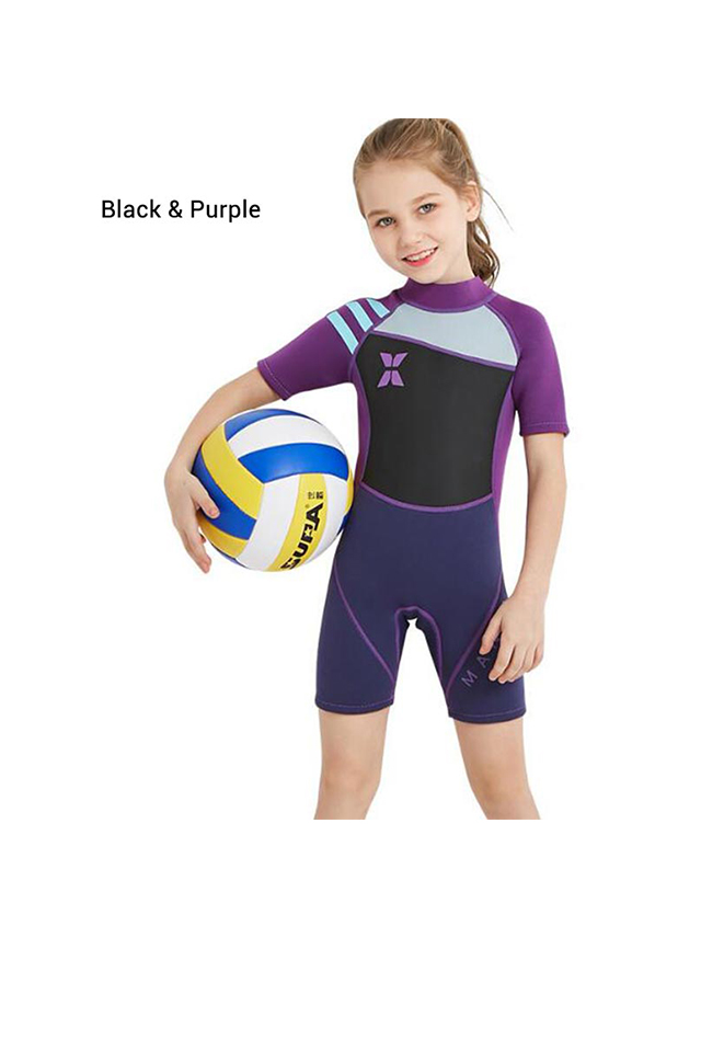One Piece 2.5mm Girls Flatlock Shorty Wetsuit
