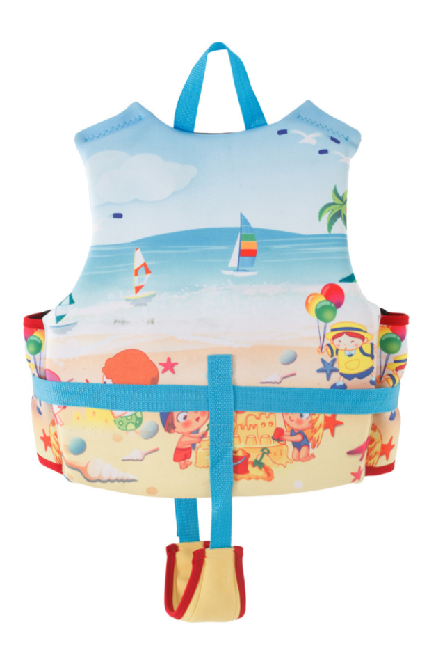 Newao Kids\' Neoprene Cartoon Colorful Adjustable Strap Swim Life Jacket 
