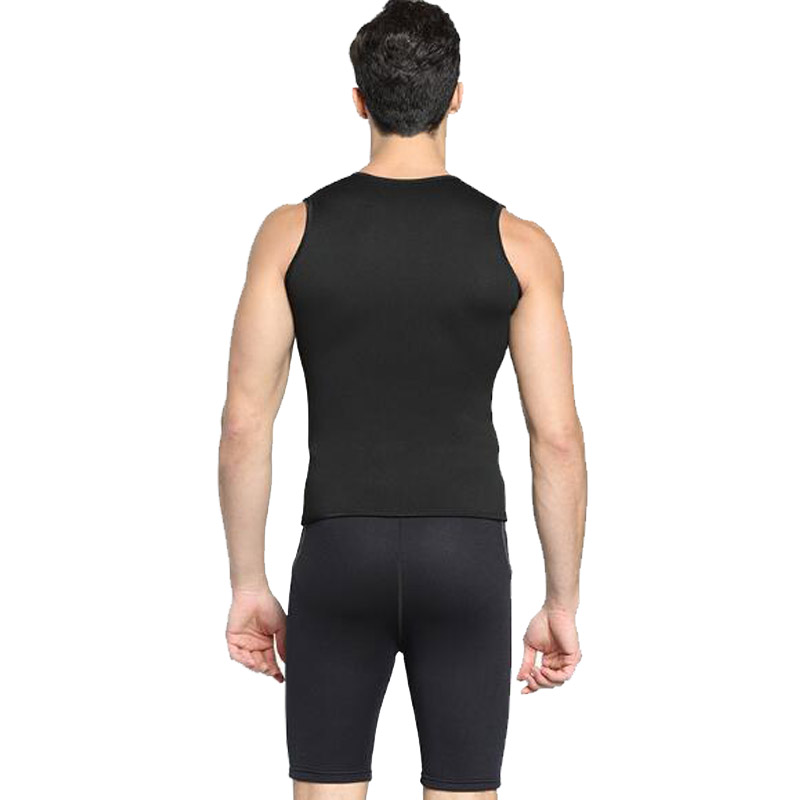 MYLEDI 3MM Men's Front Zip Wetsuit Vest Sleevelesss Top