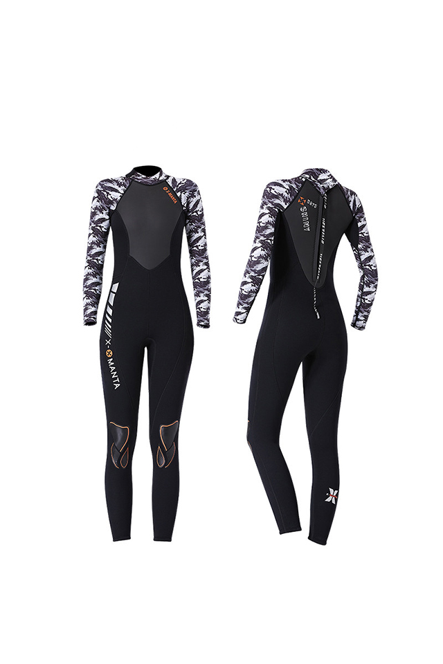 DIVE & SAIL 3MM Camo Shoulder One Piece Full Wetsuit