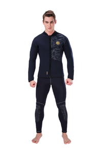 SLINX Men's 5MM Neoprene Front Zip Plus Size Warm Wetsuit Jacket
