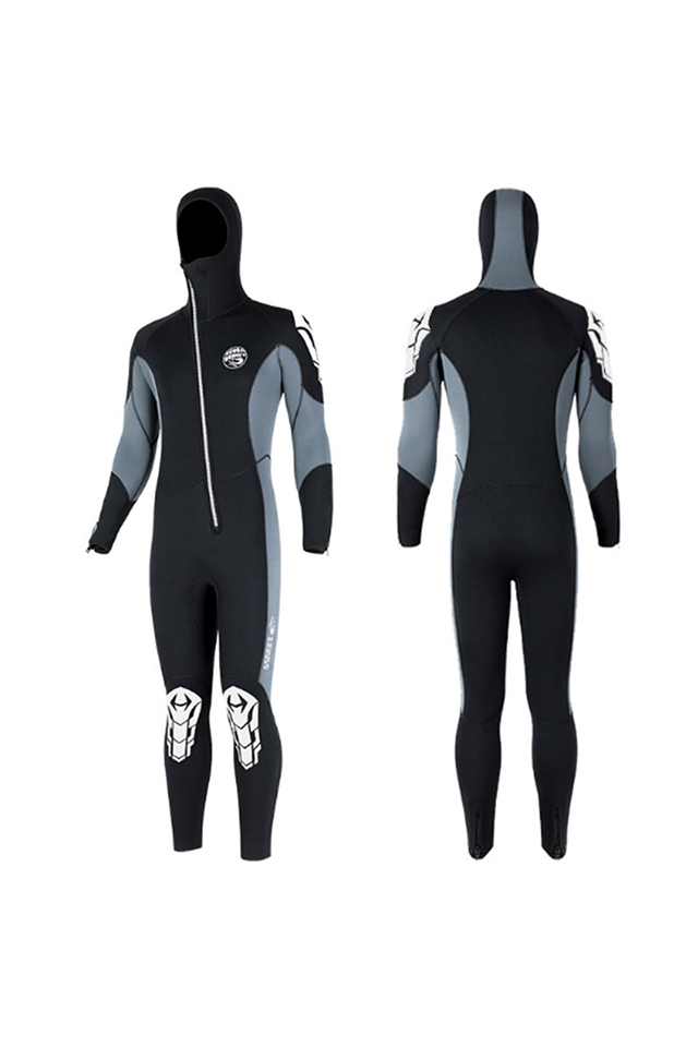 SCUBA DONKEY 5mm Front Zip One Piece Hooded Wetsuit