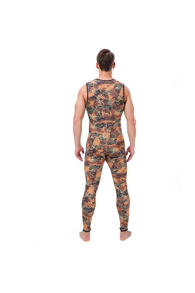 SLINX Mens Plus Size Coral Reef 2 Piece Camo Wetsuit for Snorkeling