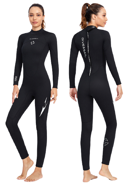 Dive & Sail 3MM Plus Size Neoprene Full Wetsuit for Adults