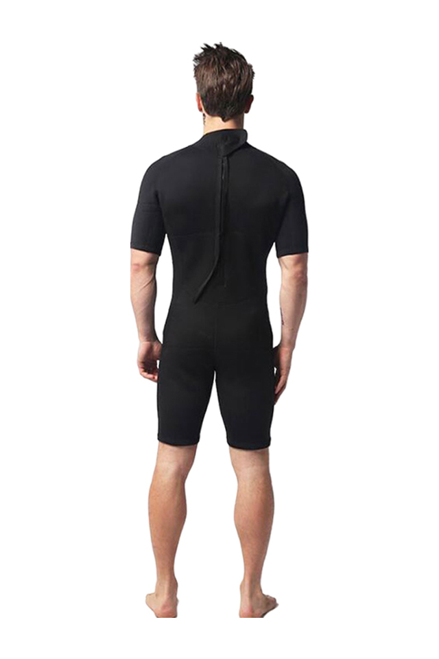 MYLEDI Neoprene Back Zip Men\'s 3mm One Piece Shorty Wetsuit