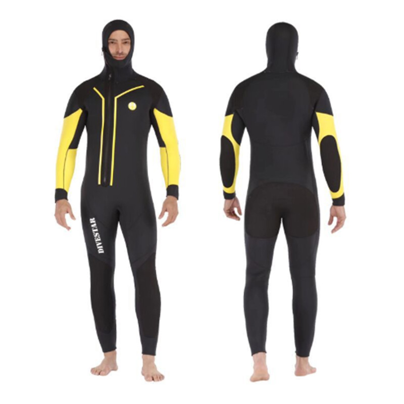 DIVESTAR 7MM Semi-Dry Winter Wetsuit with Hood