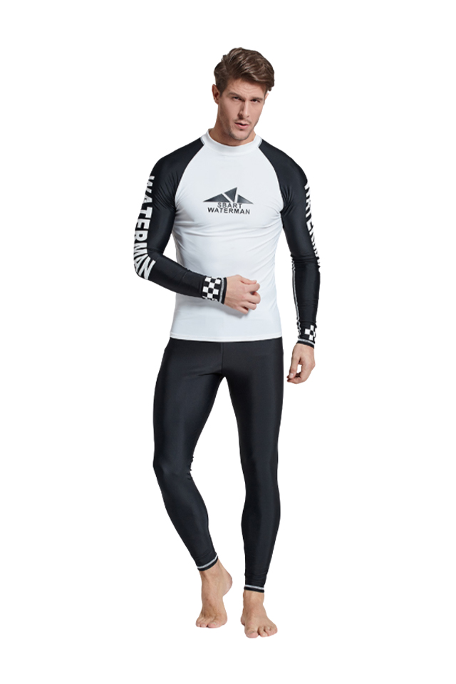 Sbart Men\'s Quick Dry Long Sleeve Sun Protection Rash Guard Top