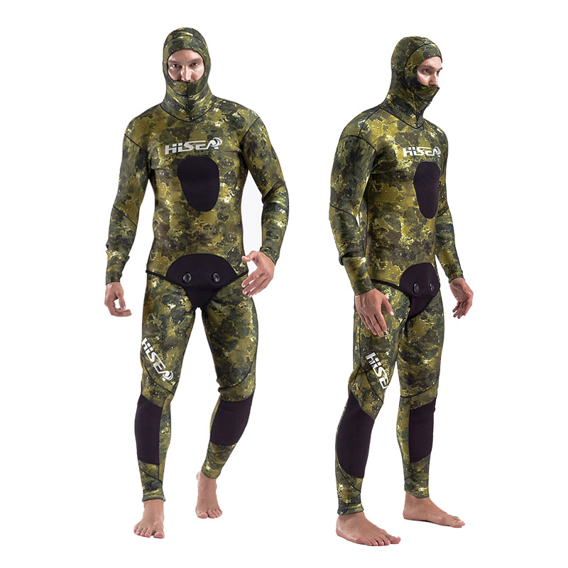 HISEA 7mm Spearfishing Coral Reef Open Cell Camo Wetsuit