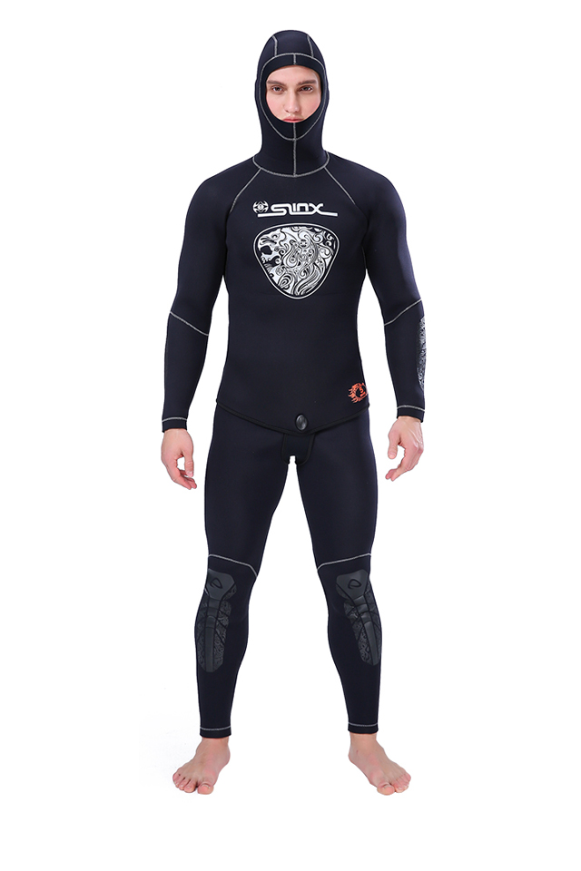 SLINX Mens 2-Piece 5MM Deep Diving Winter Wetsuit