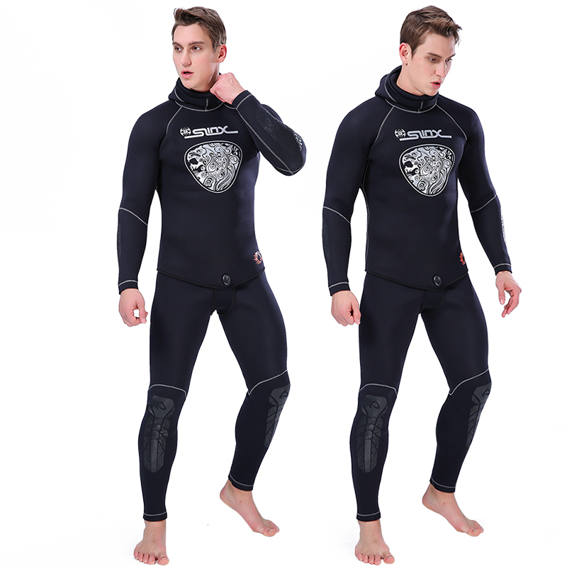 SLINX Mens 2-Piece 5MM Deep Diving Winter Wetsuit