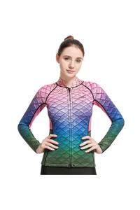 LIFURIOUS Women 3MM CR Neoprene Long Sleeve Front Zip Warm Wetsuit Jacket