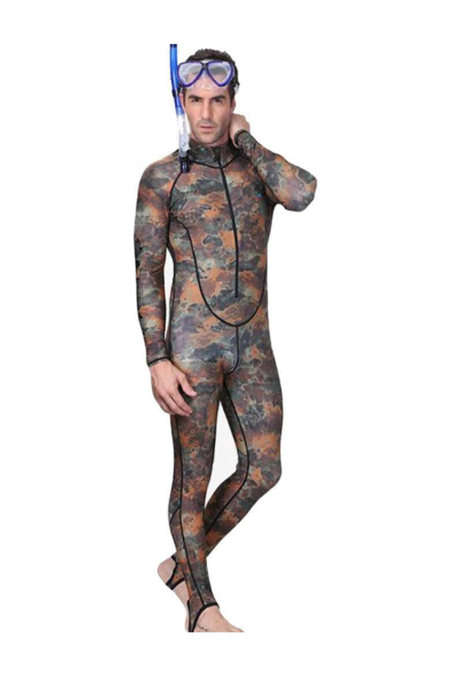 Dive & Sail Men's Stirrup Dive Skin Camo Suit