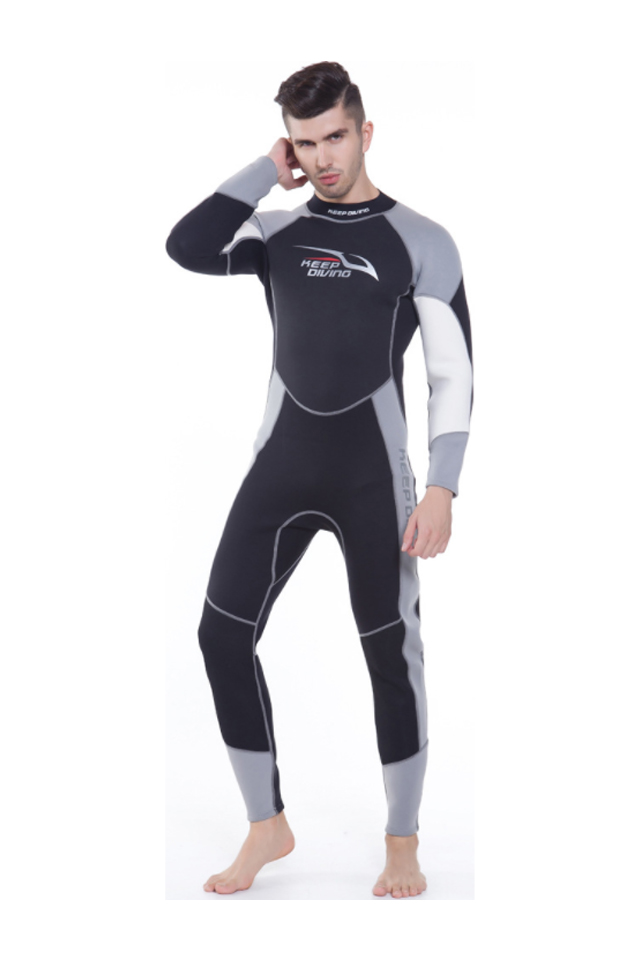 KEEP DIVING Men\'s 3MM Neoprene Long Sleeve Winter Swimming Wetsuit