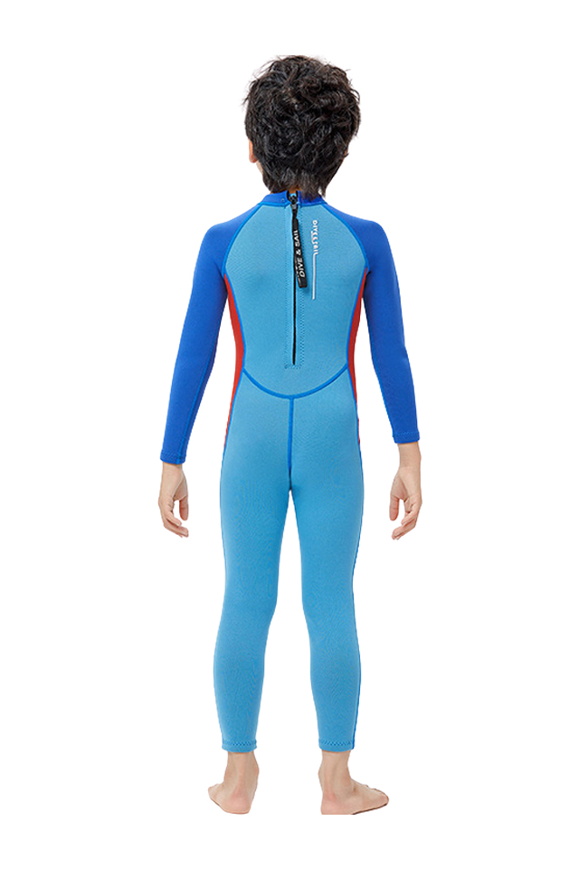 DIVE&SAIL Boys\' 2mm Neoprene Shark Printed Full Body Back Zip Wetsuit