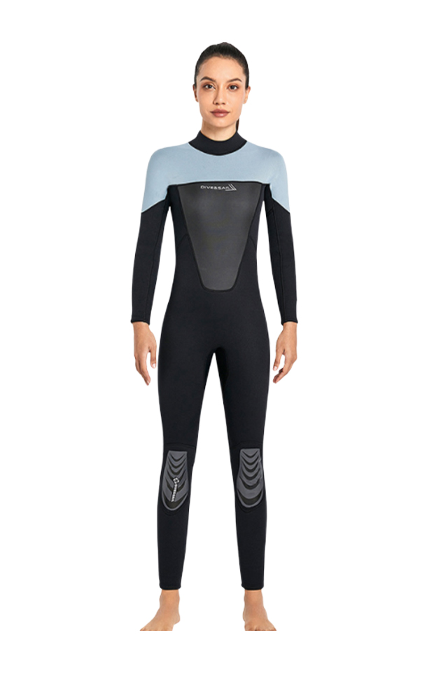 DIVE&SAIL Adult\'s 3MM Neoprene Back Zip Long Sleeve Full Body Wetsuit