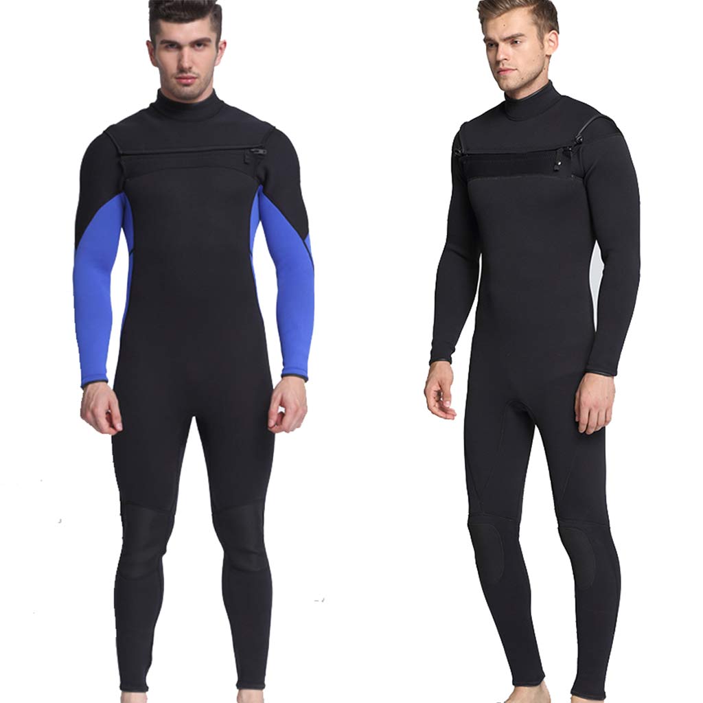 MYLEDI Men's 3MM Neoprene Wetsuit One-piece Chest Zip Scuba Suit
