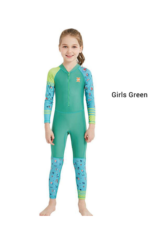 DIVE & SAIL Kids Cartoon Scuba Dive Skin Colorful Swimsuit