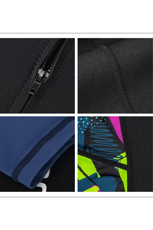 DIVE&SAIL Men's 1.5mm neoprene Long Sleeve Front Zip Shorty Wetsuit