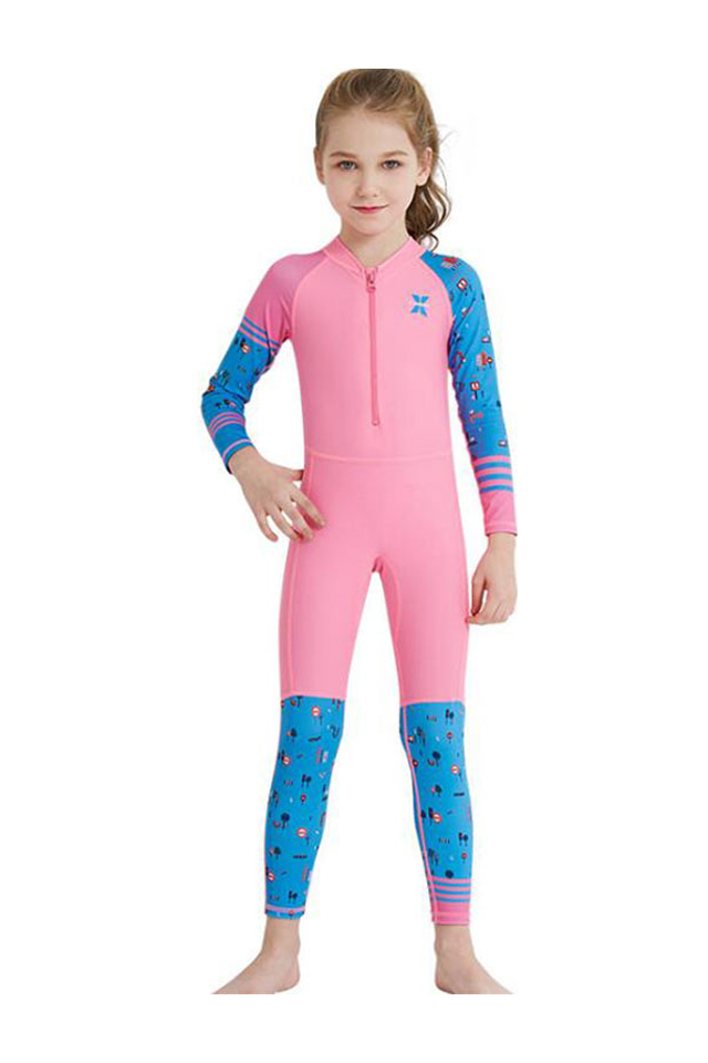 DIVE & SAIL Kids Cartoon Scuba Dive Skin Colorful Swimsuit