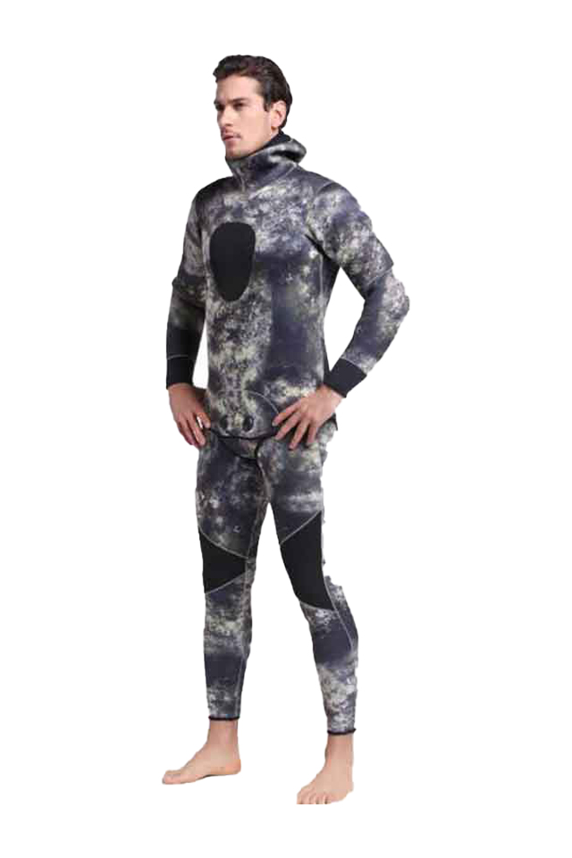Sbart Mens 3mm 2 Piece Coral Reef Camo Wetsuit